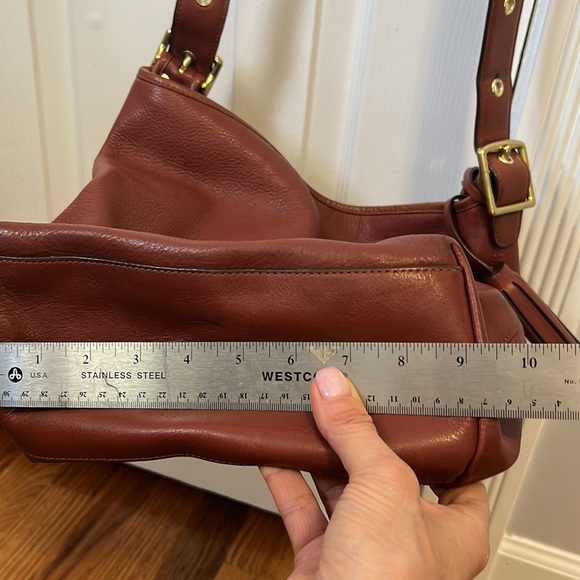 Coach leather hobo satchel with tassels - Picture 11 of 12